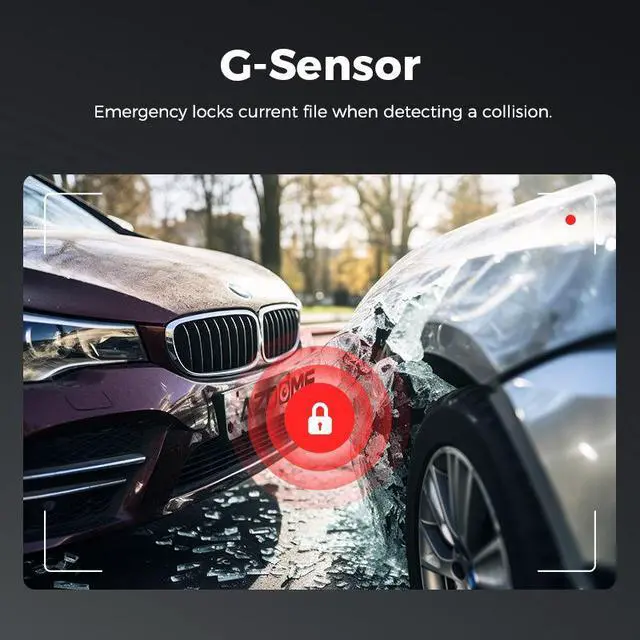 Alt view image 5 of 6 - M200 Single Lens Dash Cam, 1080p HD Recording 140° Wide Angle, WiFi APP Control, G-Sensor, Parking Monitor, Loop Recording 32GB Card Included for Sedan, SUV, Truck
