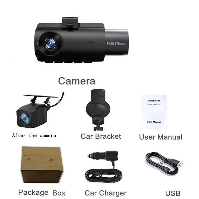 Alt view image 3 of 5 - H192PRO 3-Channel Dash Cam, Front+Interior+Rear Triple Recording 2K Front (1440p) + 1080p Interior + 1080p Rear, 4MP Sensor, 140° Wide Angle, WiFi APP Control, Night Vision 128GB Support