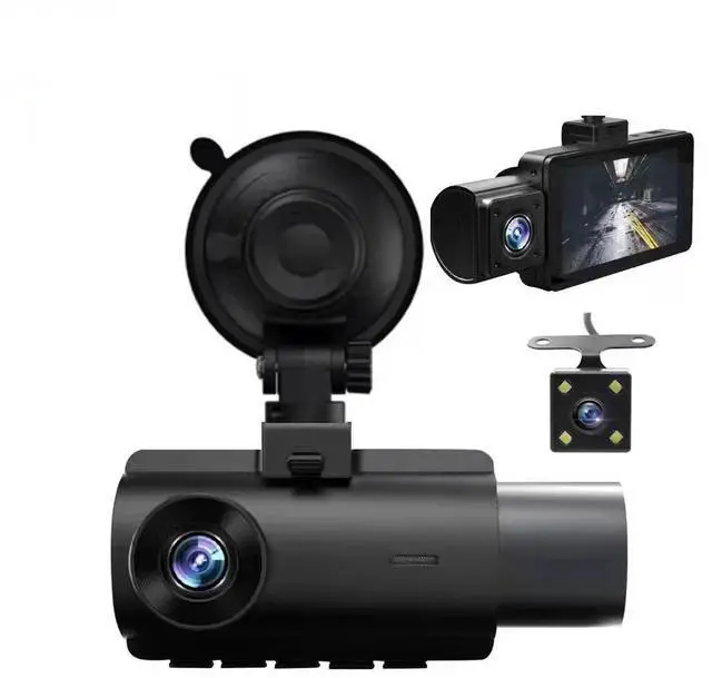Main image of H192PRO 3-Channel Dash Cam, Front+Interior+Rear Triple Recording 2K Front (1440p) + 1080p Interior + 1080p Rear, 4MP Sensor, 140° Wide Angle, WiFi APP Control, Night Vision 128GB Support