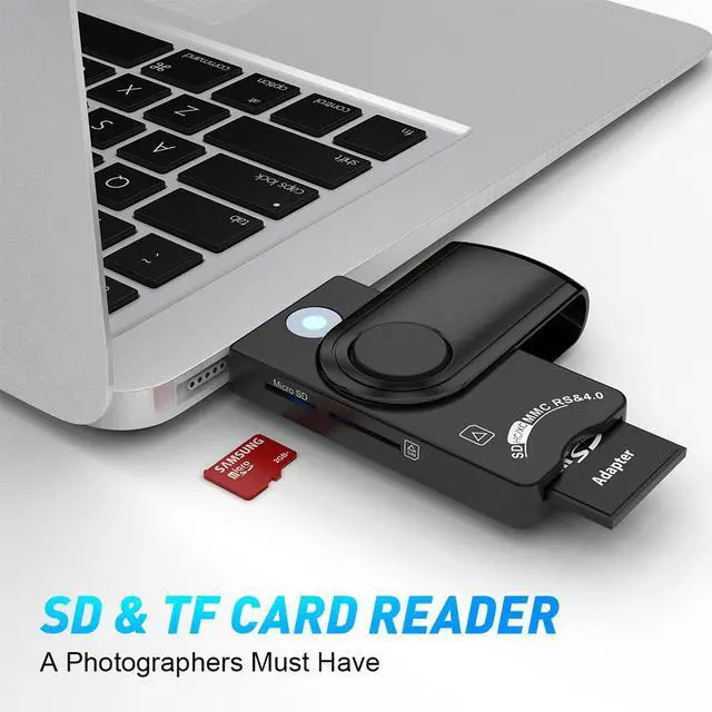 Alt view image 4 of 5 - CR310 USB 3.0 Multi-Function Smart Card Reader IC/CAC/SIM/SD/TF/Bank Card Reader for Tax, Banking, Digital Signature Supports Windows, Mac, Linux EMV, CCID Certified