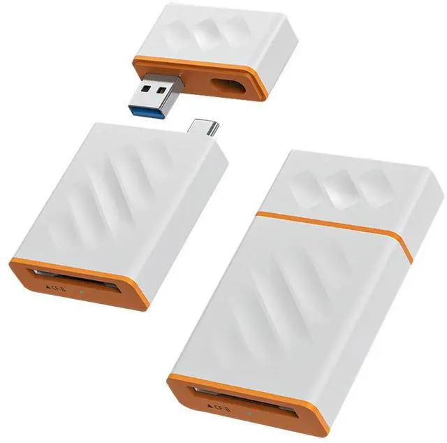 Main image of CR355 CFexpress Type B Card Reader, USB 3.2 Gen 2 10Gbps Dual Connector (Type-C + USB-A), Ultra-Compact Portable Memory Card Reader for Professional Cameras