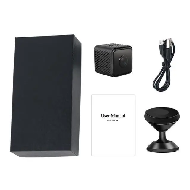Alt view image 2 of 4 - X2 Indoor WiFi Security Camera, 1080P? Night Vision Wireless Home Monitor Motion Detection, Built-in -38dB Mic, DC5V, Ultra-Compact 3.2cm Cube Remote Viewing via App for Home/Office/Baby
