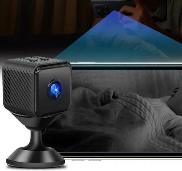 Alt view image 3 of 4 - X2 Indoor WiFi Security Camera, 1080P? Night Vision Wireless Home Monitor Motion Detection, Built-in -38dB Mic, DC5V, Ultra-Compact 3.2cm Cube Remote Viewing via App for Home/Office/Baby
