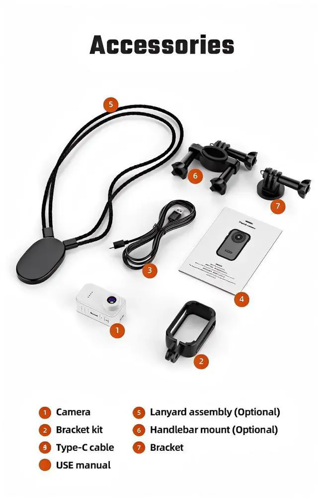 Alt view image 2 of 4 - F2 Thumb-Sized Wearable Camera, 1080P HD Body Cam with Magnetic Pendant 1.47" IPS Screen, 130° Wide Angle, 128GB Max, Type-C For Pet, Cycling, Motorcycle, Security, Delivery, Courier White