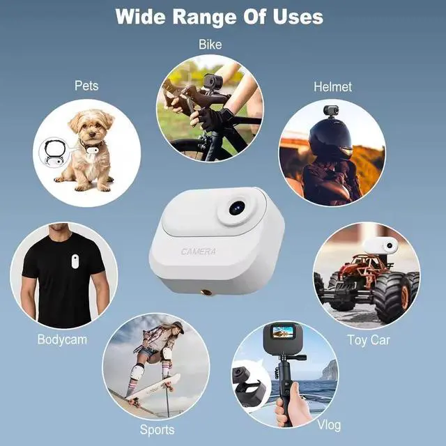 Alt view image 4 of 6 - DM10 Outdoor Thumb Camera, 1080P HD Magnetic Wearable Recorder 35g Ultra-Light, Magnetic Charging Case (350-800mAh), 3H Battery, Pet Camera, Action Cam Hat Clip + Collar Included