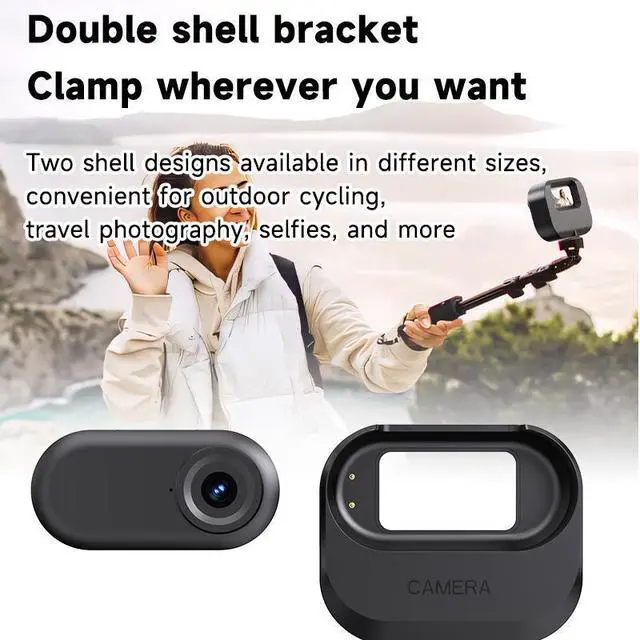 Alt view image 5 of 6 - DM10 Outdoor Thumb Camera, 1080P HD Magnetic Wearable Recorder 35g Ultra-Light, Magnetic Charging Case (350-800mAh), 3H Battery, Pet Camera, Action Cam Hat Clip + Collar Included Black