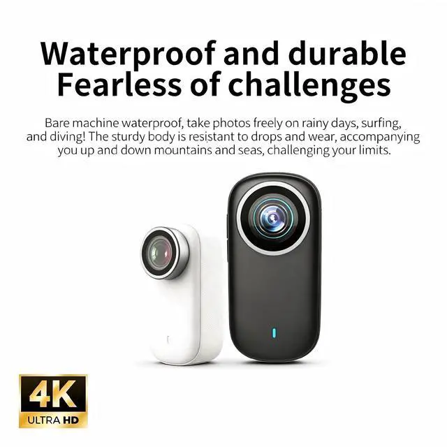 Alt view image 4 of 6 - 4K Waterproof Thumb Camera, WiFi Outdoor Action Cam for Cycling, Diving, Pet Monitoring IP66 + 30m Underwater Case, GC4653 Sensor, F2.0, 1000mAh, 3H Battery, 256GB Max 16:9, EIS