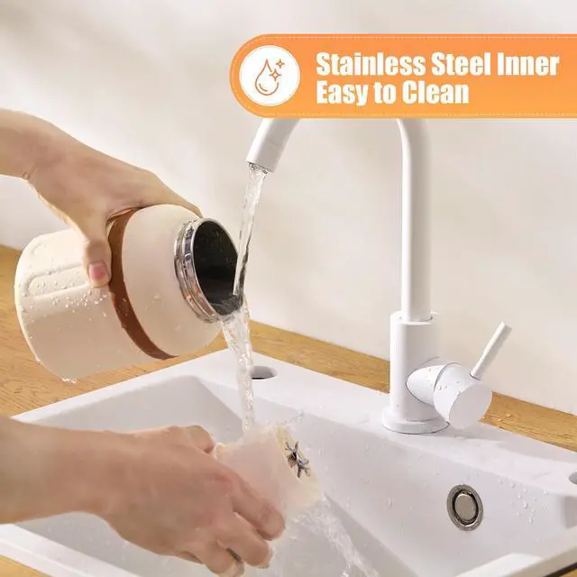 Alt view image 3 of 7 - Kawu Electric juicer cup, portable electric juicer cup, portable blender, smoothie personal blender, mini milkshake juicer cup, USB charging, beige