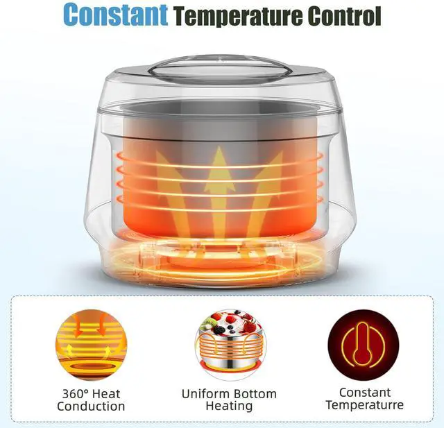 Alt view image 2 of 7 - DIDImo Yogurt maker, Greek yogurt maker, with 304 stainless steel inner pot and filter, with digital display and controller, can make yogurt, Greek yogurt, rice wine