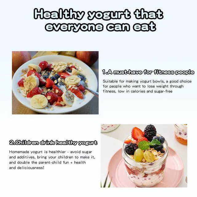 Alt view image 6 of 7 - DIDImo Yogurt Maker, 1L, 304 Stainless Steel Interior, Low Energy Consumption and Noise, White