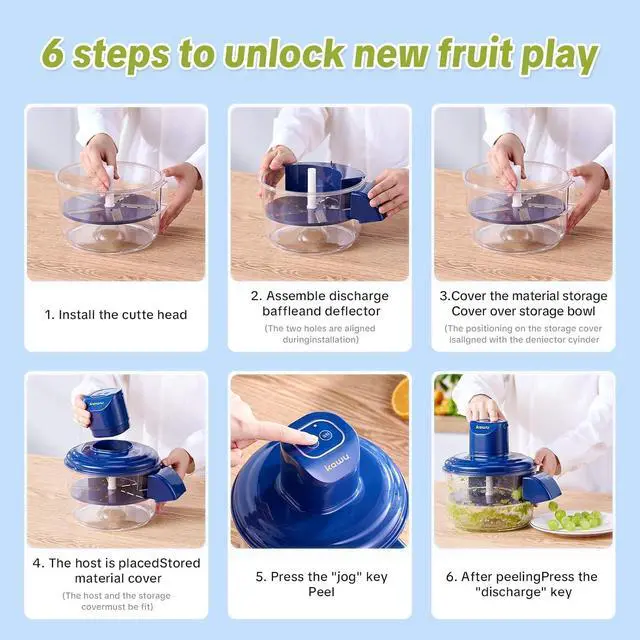 Alt view image 6 of 7 - Kawu Grape peeling machine, peeling machine, fully automatic household, fruit, green grape, garlic peeling tool