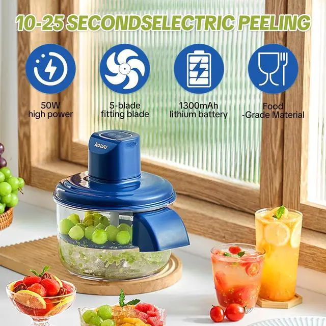 Alt view image 2 of 7 - Kawu Grape peeling machine, peeling machine, fully automatic household, fruit, green grape, garlic peeling tool