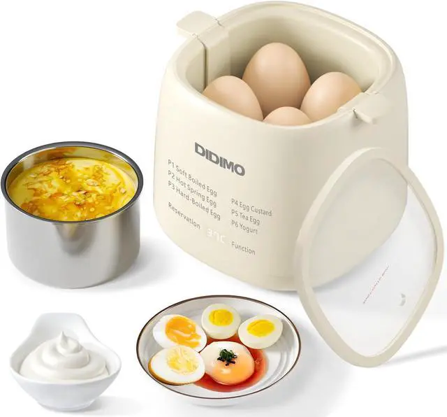 Main image of DIDImo Electric egg cooker, 4 capacities, 6-in-1 egg cooker, timer, touch panel, can cook eggs, custard and yogurt