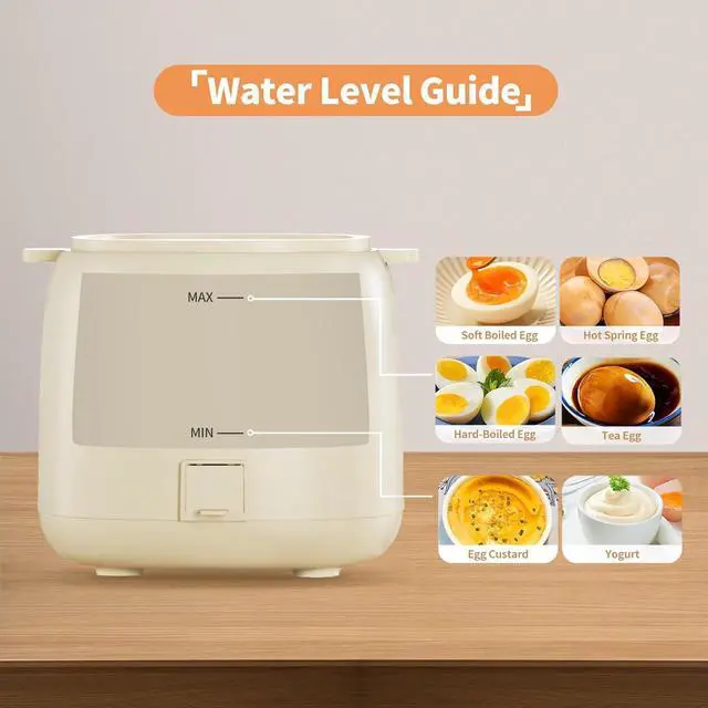 Alt view image 7 of 7 - DIDImo Electric egg cooker, 4 capacities, 6-in-1 egg cooker, timer, touch panel, can cook eggs, custard and yogurt