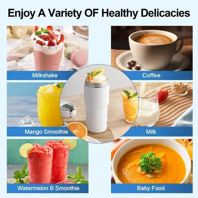 Alt view image 4 of 7 - Kawu Portable electric juicer, 304 stainless steel blade, keeps hot or cold for more than 8 hours, suitable for various occasions, outdoor, dormitory, office, etc.