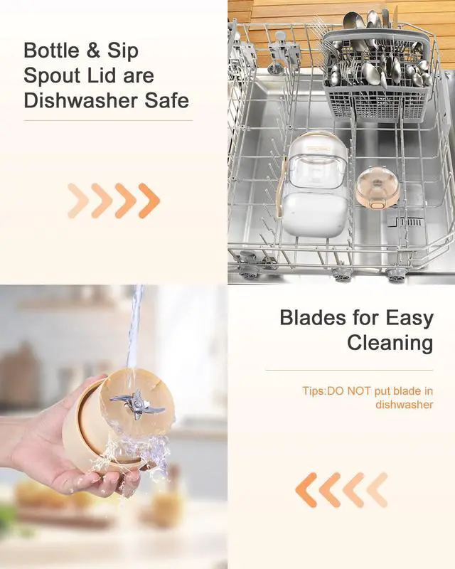 Alt view image 7 of 7 - Kawu Portable Electric Juicer, USB Rechargeable Portable Blender, Mini Juicer for Smoothies, whit