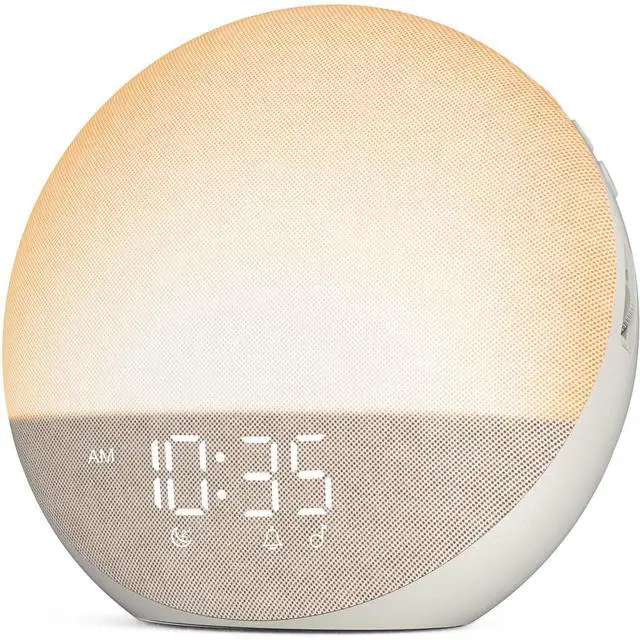 Main image of Eyesoul Sunrise Alarm Clock White Noise Machine: Natural Wake Up Light - Dimmable Clock with Bluetooth Speaker for Bedroom - 25 Sleep Sounds for Baby Adults Kids Putty