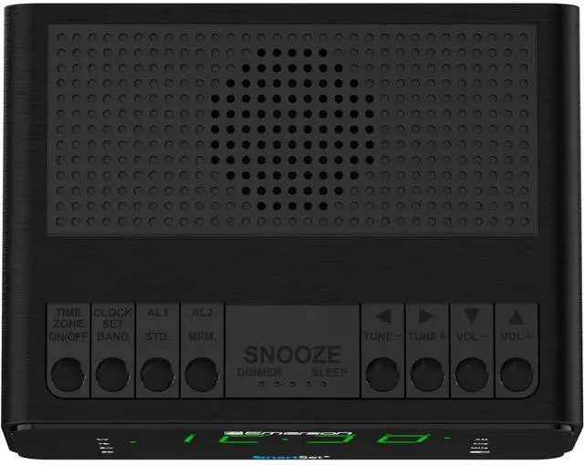 Alt view image 3 of 6 - Eyesoul SmartSet Dual Alarm Clock Radio with AM/FM Radio, Dimmer, Sleep Timer and .9" LED Display, CKS1900