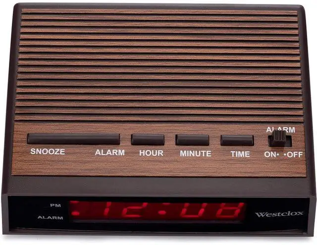 Alt view image 5 of 6 - Eyesoul Retro Wood Style Easy To Read Super Bright Small Night Table Ascending Alarm Clock 22690.