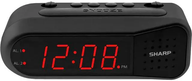 Main image of Eyesoul Digital Alarm Clock  Black Case with Red LEDs - Ascending Alarm Grows Increasing Louder, Gentle Wake Up Experience, Dual Alarm - Battery Back-up, Easy to Use with Simple Operation
