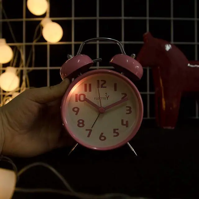 Alt view image 4 of 6 - Eyesoul {Loud Alarm for Deep Sleepers) 4'' Twin Bell Alarm Clock with Backlight for Bedroom and Home Decoration(Pink)