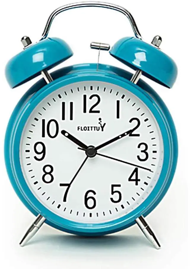 Main image of Eyesoul [Loud Alarm for Deep Sleepers) 4'' Twin Bell Alarm Clock with Backlight for Bedroom and Home Decoration(Blue)