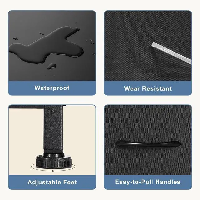 Alt view image 6 of 6 - Eyesoul TV Stand Dresser for Bedroom with 5 Fabric Drawer,Entertainment Center for 45 inch Television, Media Console Table with Storage, Open Shelf, Adjustable Feet, Living Room Furniture, Black