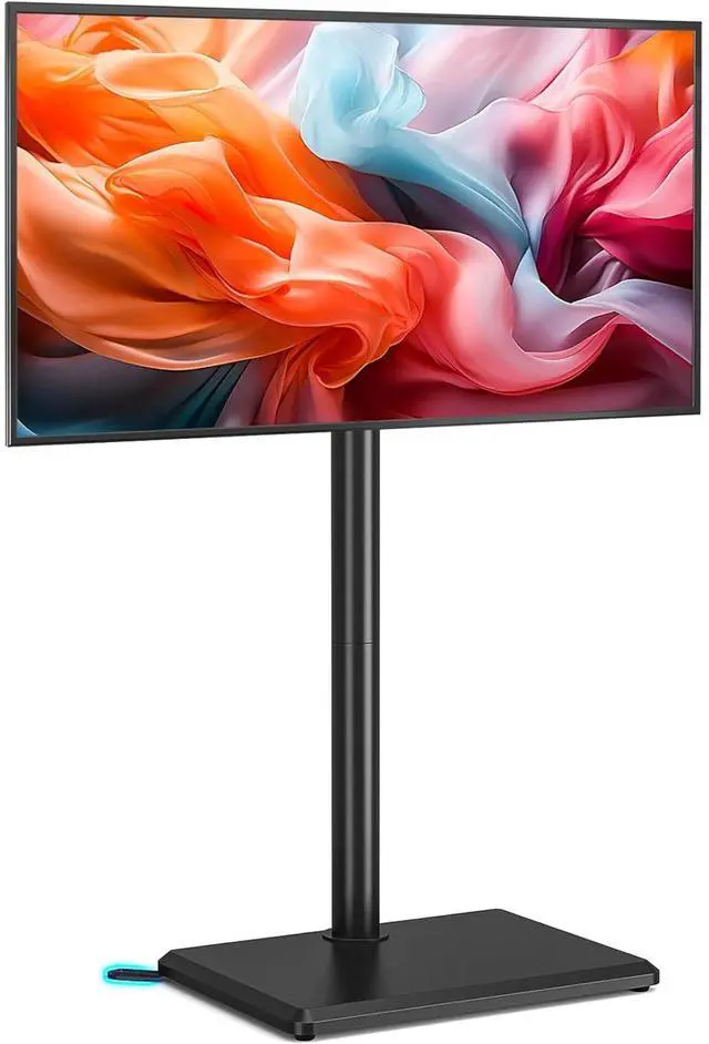 Main image of Eyesoul Swivel Floor TV Stand with Mount for 32-60 inch TVs up to 88 lbs, Height Adjustable Tall TV Stand with Wood Base, Saving Space Design for Bedroom, Living Room and Corner, Max VESA 400x400mm