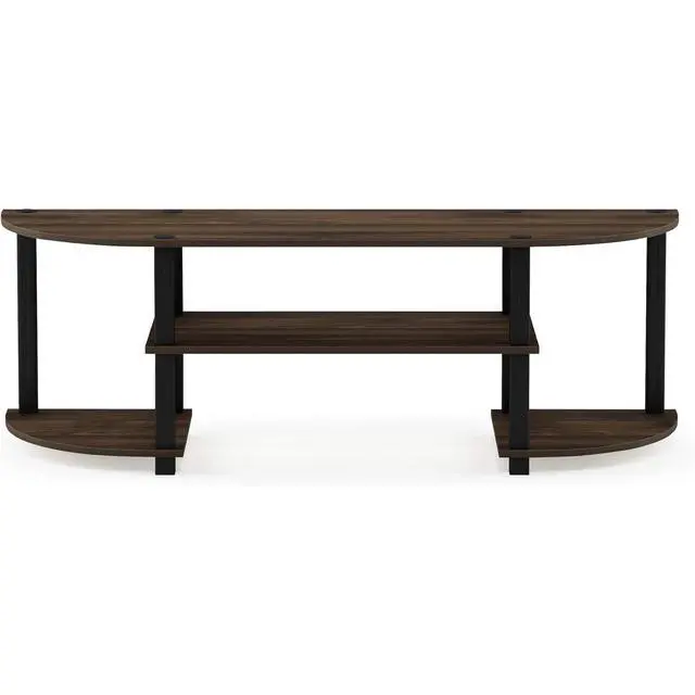 Alt view image 6 of 6 - Eyesoul Turn-S-Tube Wide TV Entertainment Center, Columbia Walnut/Black