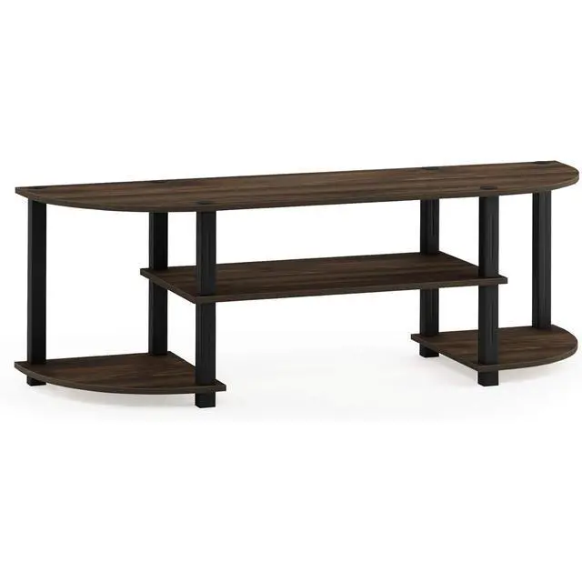 Alt view image 5 of 6 - Eyesoul Turn-S-Tube Wide TV Entertainment Center, Columbia Walnut/Black