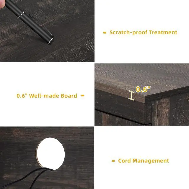 Alt view image 6 of 6 - Eyesoul Farmhouse TV Stands for Living Room, Entertainment Center with Storage, TV Stand for 65 Inch TV with Double Barn Doors & Storage Cabinets, Rustic TV Cabinet Media Console, Dark Oak