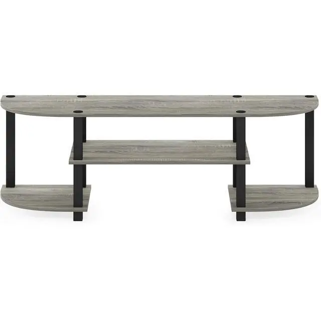 Alt view image 6 of 6 - Eyesoul TURN-S-TUBE TV Stand, Wide Entertainment Center, TV Console for TV up to 55 Inch, for Living Room, Bedroom, Oak Grey