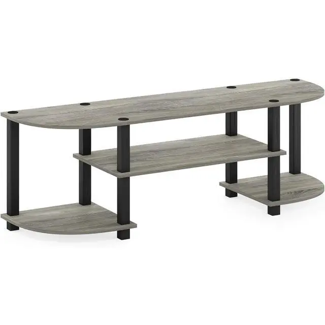 Alt view image 5 of 6 - Eyesoul TURN-S-TUBE TV Stand, Wide Entertainment Center, TV Console for TV up to 55 Inch, for Living Room, Bedroom, Oak Grey