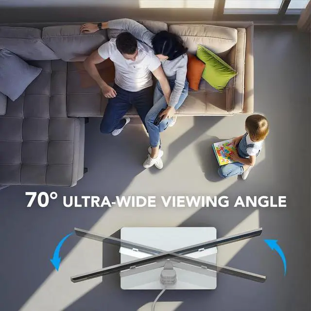 Alt view image 4 of 6 - Eyesoul Floor TV Stand with Power Outlet, Universal TV Stand Mount for 27-65 inch TV up to 88lbs, 70 Degree Swivel 9 Level Height Adjustable with Tempered Glass Base for Bedroom, Office White