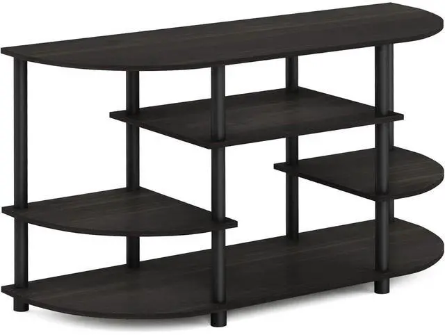 Alt view image 6 of 6 - Eyesoul JAYA Simple Design Corner TV Stand, Espresso/Black