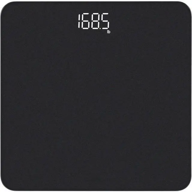 Main image of Bathroom Scale for Body Weight, High Precision by Weight Scale Professional Factory, LED and Step On, 3*AAA Batteries Included, 400lb/182kg, Spray Silver Black