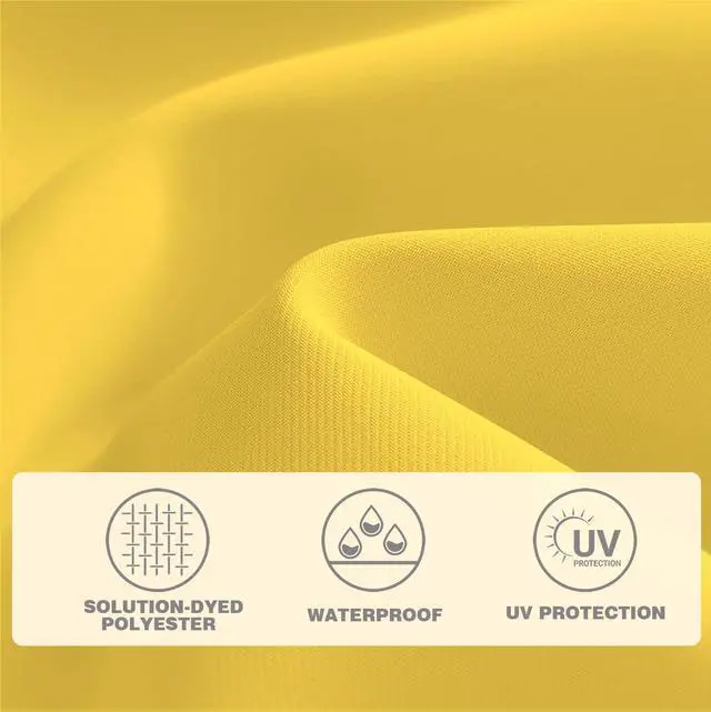 Alt view image 3 of 7 - 9 FT Patio Umbrella for Outdoor, Outdoor Umbrella with Push Button Tilt and Crank, Outdoor Patio Umbrellas with 8 Sturdy Ribs for Market, Garden, Deck, Backyard, Pool (Yellow)