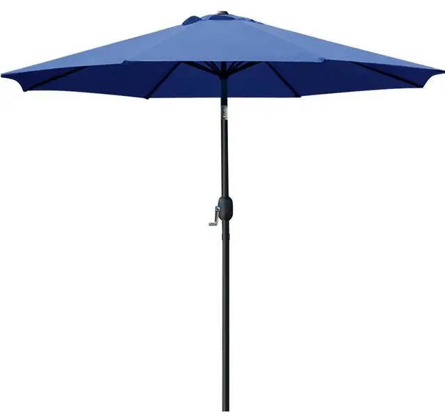 Main image of 9' Patio Umbrella Outdoor Table Umbrella with 8 Sturdy Ribs (Navy Blue)