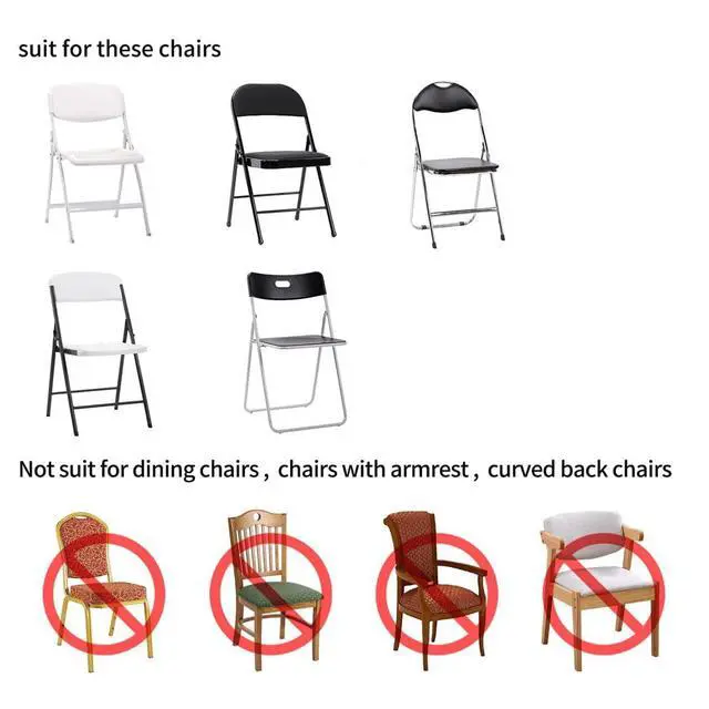 Alt view image 6 of 7 - 36 PCS Waterproof Stretch Spandex Folding Chair Covers, Dining Room Chair Slipcovers Protector for Wedding, Banquet, Party, Holidays, Celebration and DecorationWhite