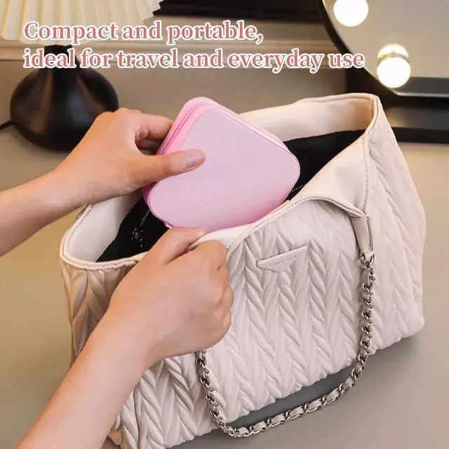 Alt view image 6 of 7 - 36 Pcs Small Jewelry Travel Case Bulk Small Ring Gift Boxes with Zipper Portable Mini Jewelry Box Leather Jewelry Organizer Earring Storage Container for Women Travel Organizer Supplies (Multicolor)