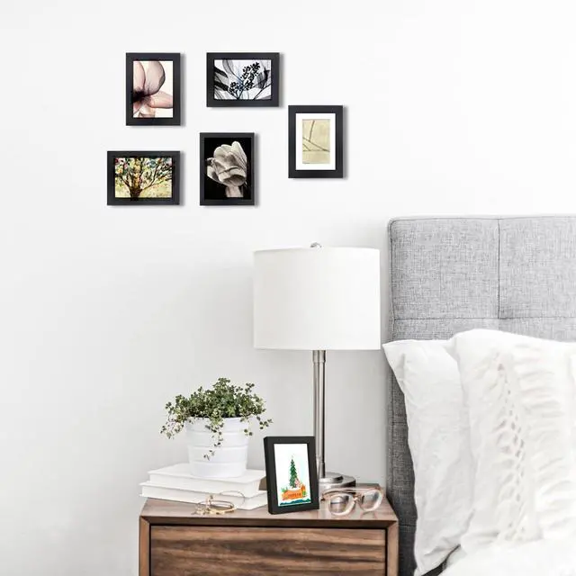 Alt view image 7 of 7 - Set of 80 Picture Frame Bulk Photo Frames Wall Mounting Simple Photo Frames Picture Frames for Wall or Tabletop, 4x6 Black