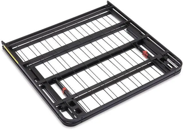 Alt view image 4 of 4 - Bed Frame with Storage, Foldable Metal Platform, Sturdy Steel, No Box Spring Needed, 18 inches High, Tool-Free Setup, Twin Size, Black