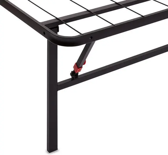 Alt view image 7 of 7 - Bed Frame with Storage, Foldable Metal Platform, Sturdy Steel, No Box Spring Needed, 14 inches High, Tool-Free Setup, Full Size, Black