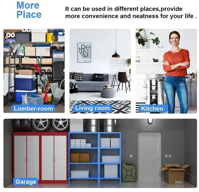Alt view image 5 of 6 - Wire Shelving Unit Commercial Metal Shelf Adjustable Layer Rack Strong Steel for Restaurant Garage Pantry Kitchen Garage (36×14×72, Black)