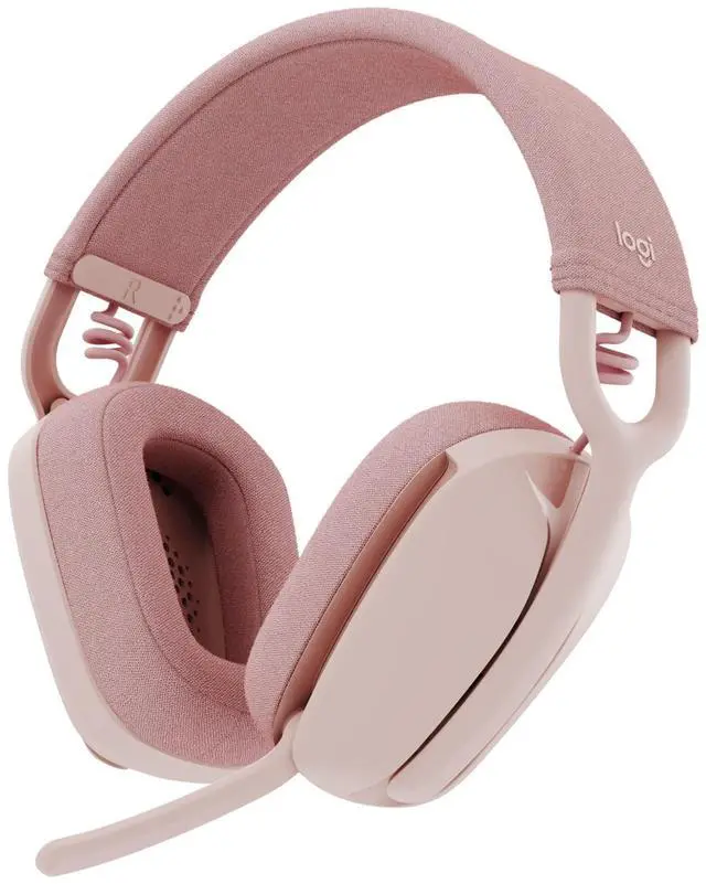 Main image of Zone Vibe 100 Lightweight Wireless Over Ear Headphones with Noise Canceling Microphone, Advanced Multipoint Bluetooth Headset, Works with Teams, Google Meet, Zoom, Mac/PC - Rose