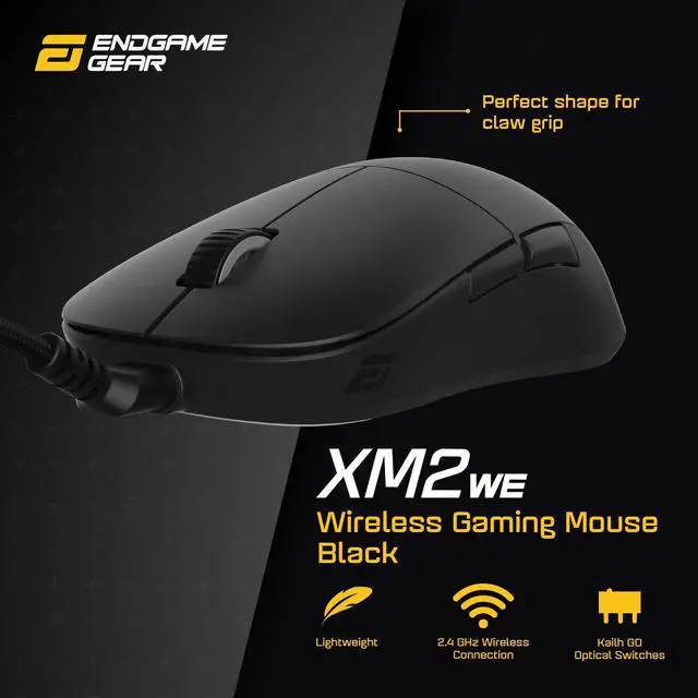Alt view image 2 of 7 - XM2we Wireless Gaming Mouse, Programmable Mouse with 5 Buttons and 19,000 DPI, Black