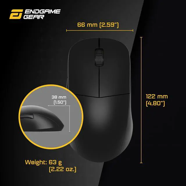 Alt view image 7 of 7 - XM2we Wireless Gaming Mouse, Programmable Mouse with 5 Buttons and 19,000 DPI, Black