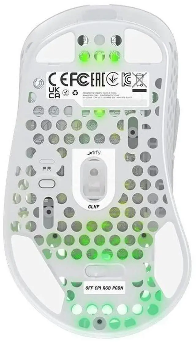 Alt view image 3 of 7 - M4 Wireless, Wireless Ultra-Light Gaming Mouse, Optimised for E-Sports, 2.4 GHz, RF RGB Lighting, Adaptable Ergonomic Right-Handed Mouse, Rechargeable, White