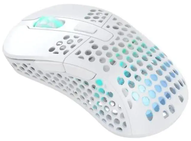 Alt view image 4 of 7 - M4 Wireless, Wireless Ultra-Light Gaming Mouse, Optimised for E-Sports, 2.4 GHz, RF RGB Lighting, Adaptable Ergonomic Right-Handed Mouse, Rechargeable, White