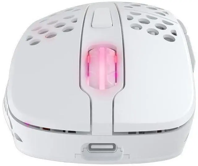 Alt view image 5 of 7 - M4 Wireless, Wireless Ultra-Light Gaming Mouse, Optimised for E-Sports, 2.4 GHz, RF RGB Lighting, Adaptable Ergonomic Right-Handed Mouse, Rechargeable, White